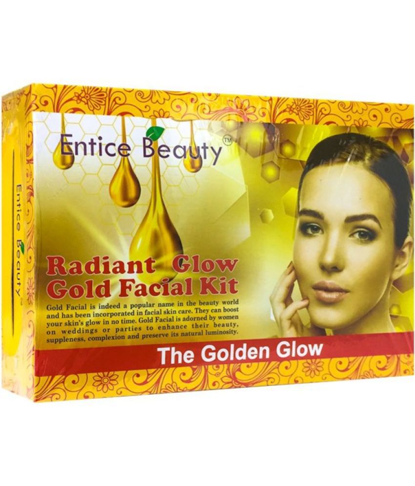     			Entice Beauty Golden Glow 3 Times Use Facial Kit For All Skin Type Gold 500 ( Pack of 1 )
