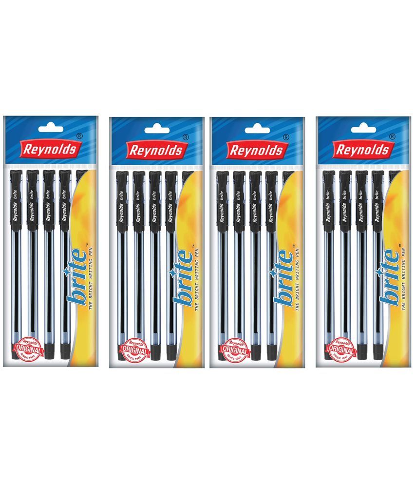     			Reynolds Brite Ball Pen 5 Pcs Black Pack Of 10