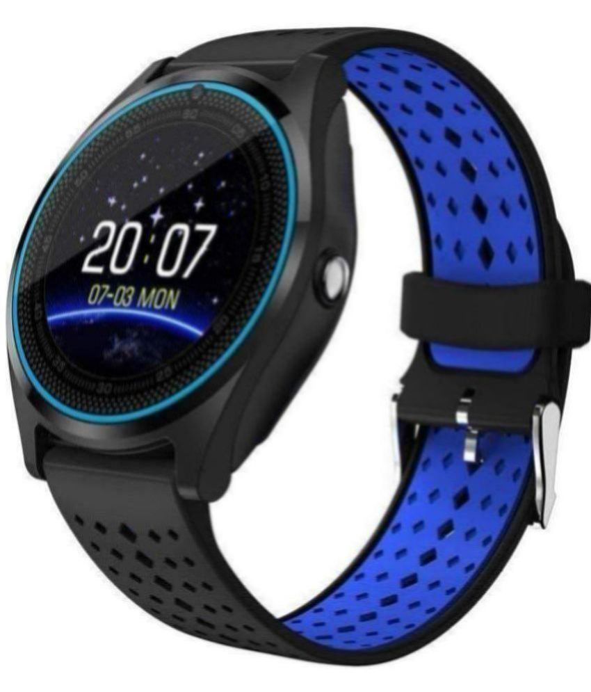     			ZuZu Bluetooth Android & IOS Blue Smart Watch