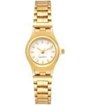 Viser Gold Metal Analog Womens Watch