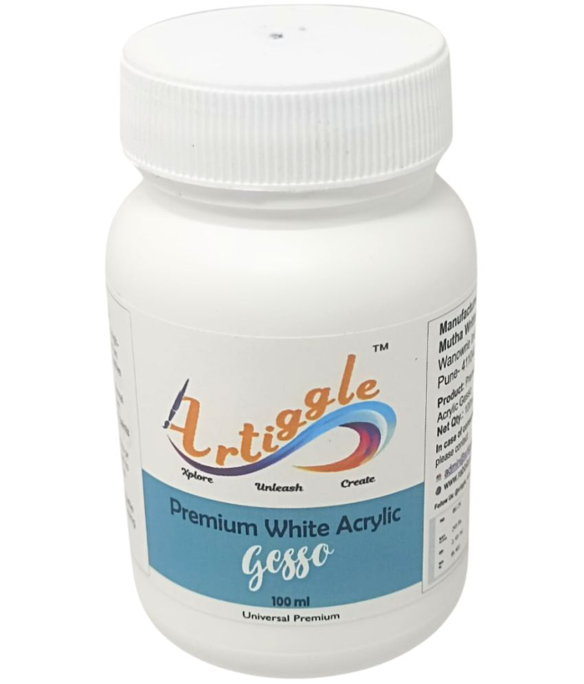     			Acrylic Premium White Geso White Gesso for Canvas, Digital Imaging, Oil Painting, Paint Formulations, Temperas (Liquid 100 ml)