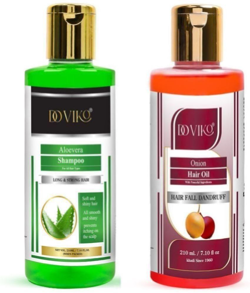     			Doviko Aloe Vera Shampoo And Onion Oil - Pack of 2 (420ML)