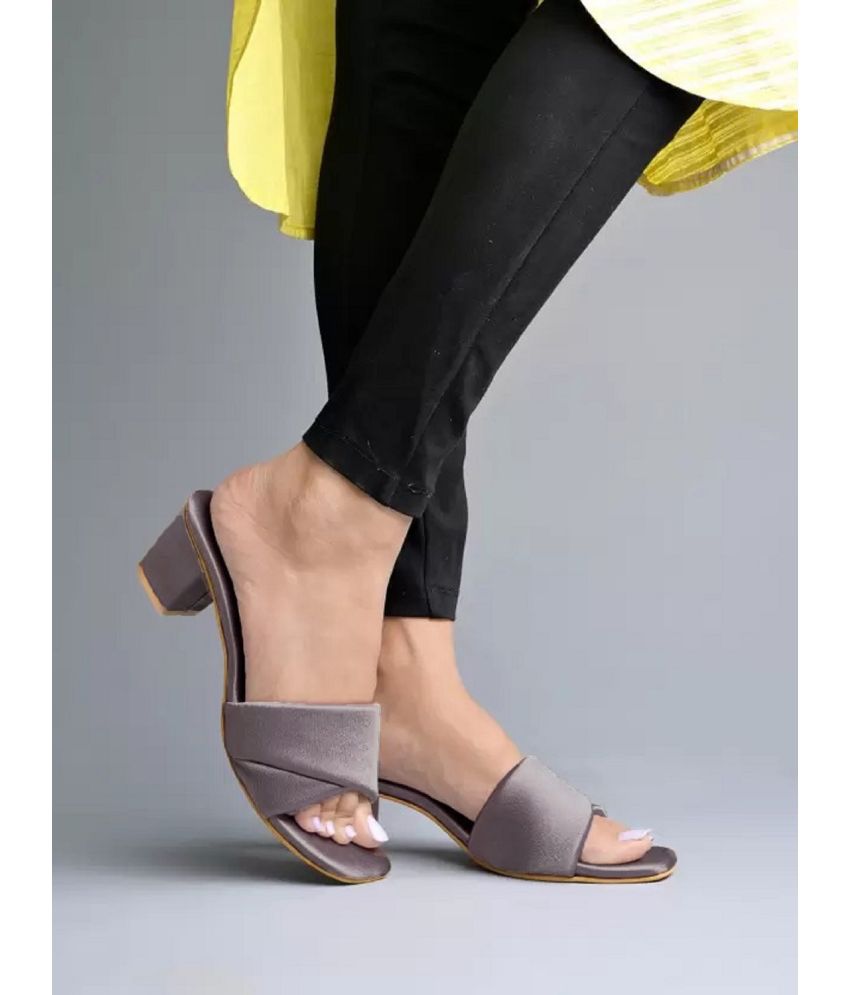     			Fabbmate Brown Women's Sandal Heels