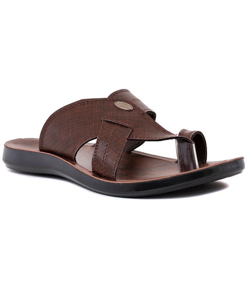     			KHADIM - Brown Men's Sandals