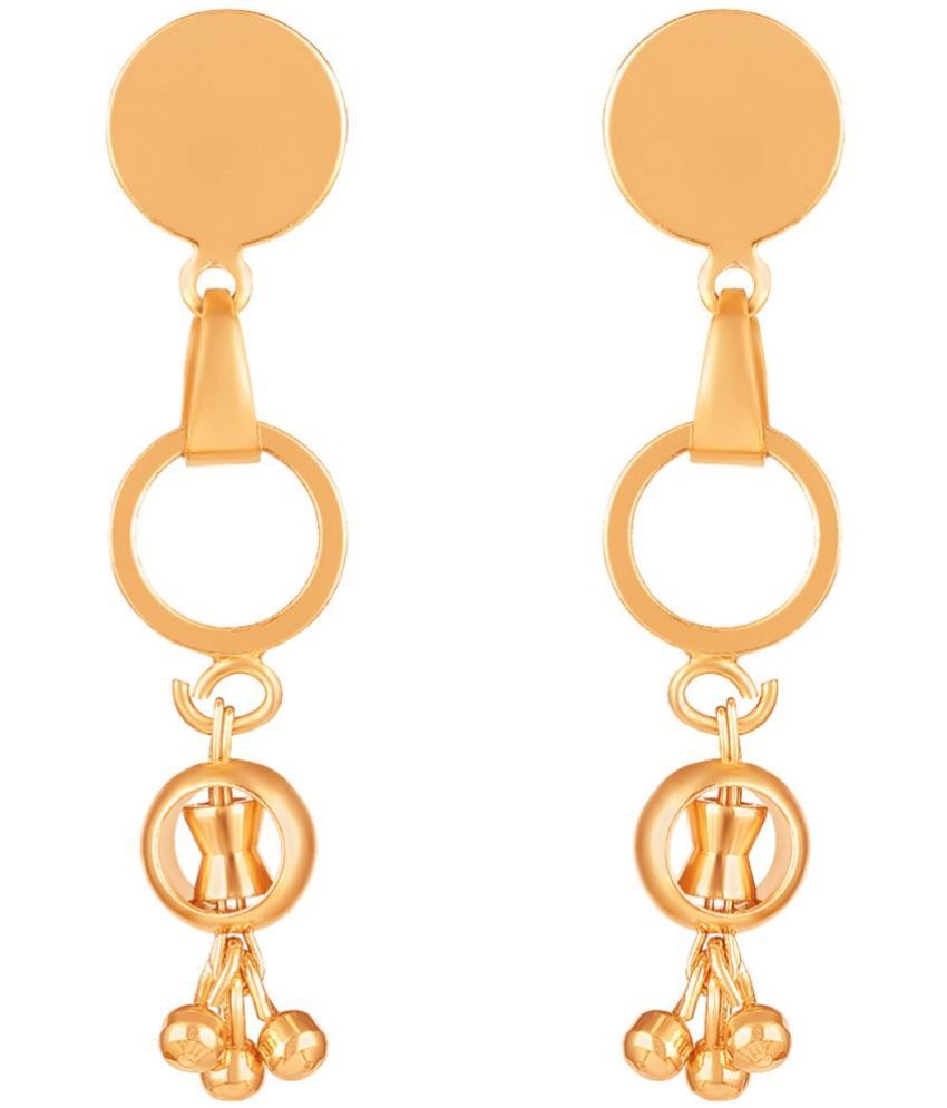     			LUV FASHION Rose Gold Drop Earrings ( Pack of 1 )