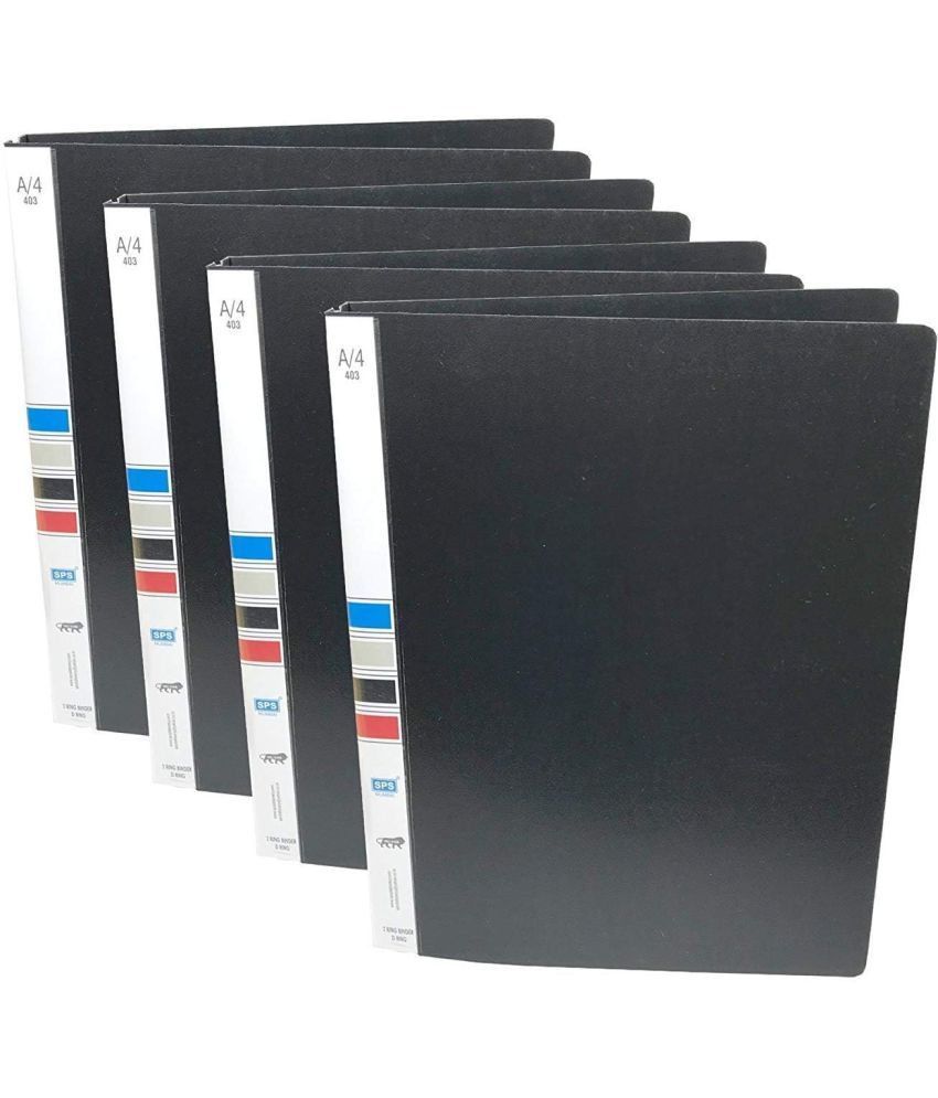     			Rangwell new. Black Ring Binder ( Pack of 4 )