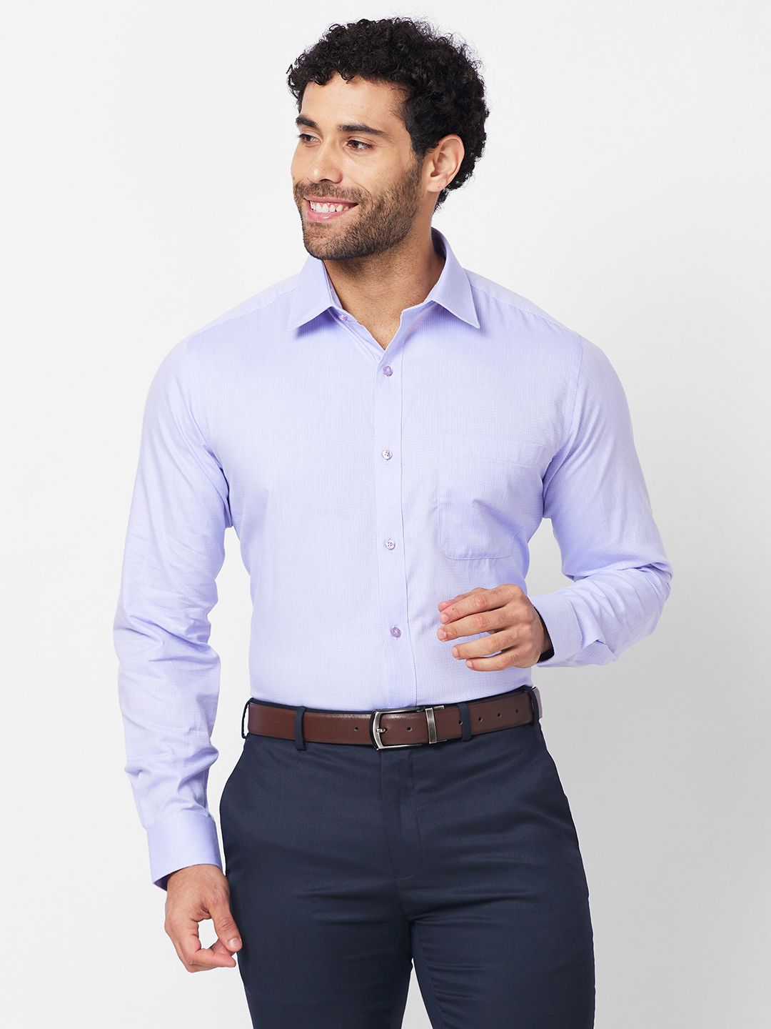     			Raymond Cotton Slim Fit Full Sleeves Men's Formal Shirt - Purple ( Pack of 1 )