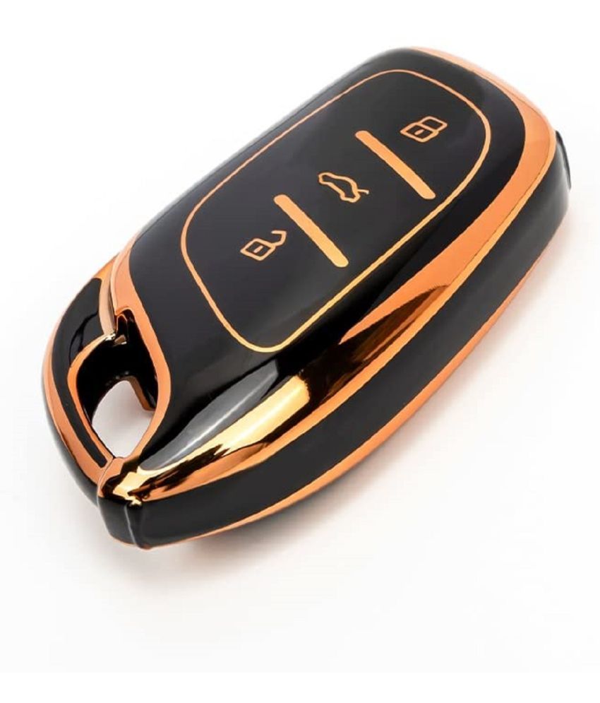     			TANTRA TPU Premium Car Key Cover Compatible with MG ZS EV and Astor 3 Button Smart Key