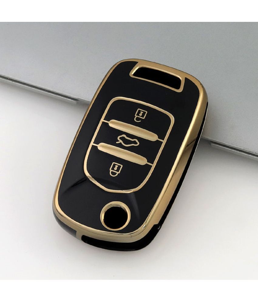     			TANTRA TPU Premium Car Key Cover Compatible with MG Hector 3 Button Smart Key