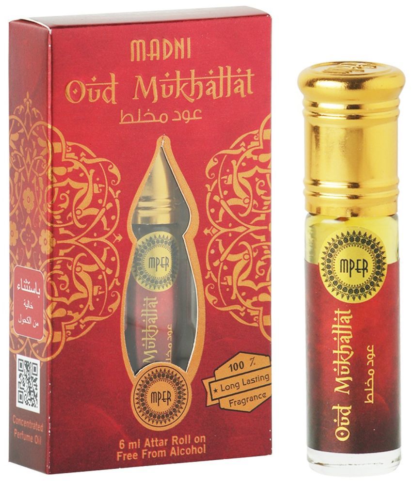     			Madni Perfumes Oud Mukhallat Unisex Attar Roll On - 6ml | Alcohol-Free Aromatic Fragrance Oil
