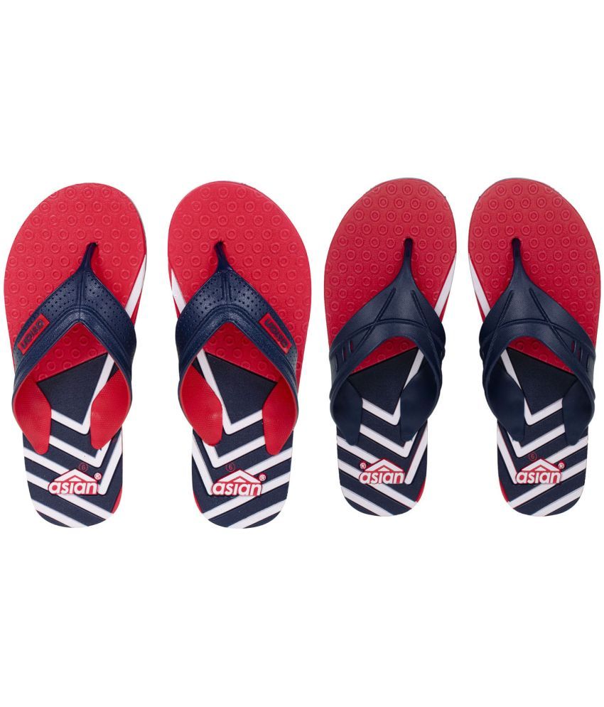     			ASIAN Red Men's Daily Slipper