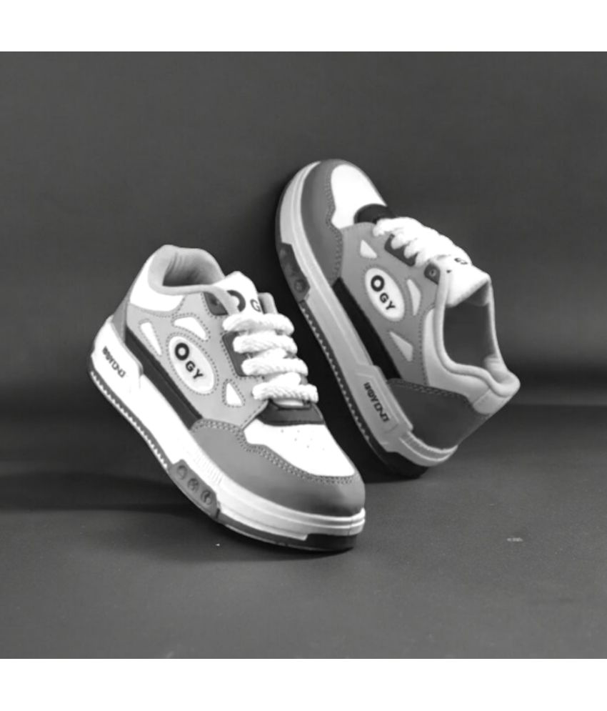     			GLOBIN - Light Grey Boy's Sneakers ( 1 Pair )