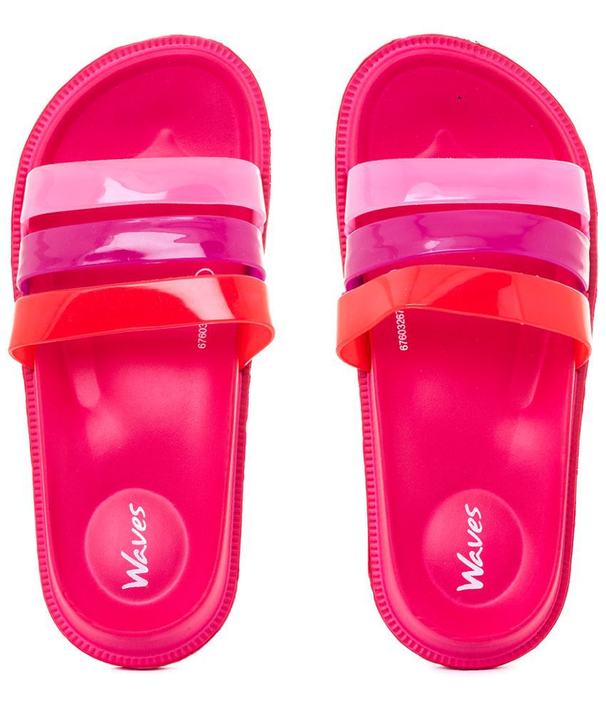     			KHADIM Pink Women's Slide Flip Flop