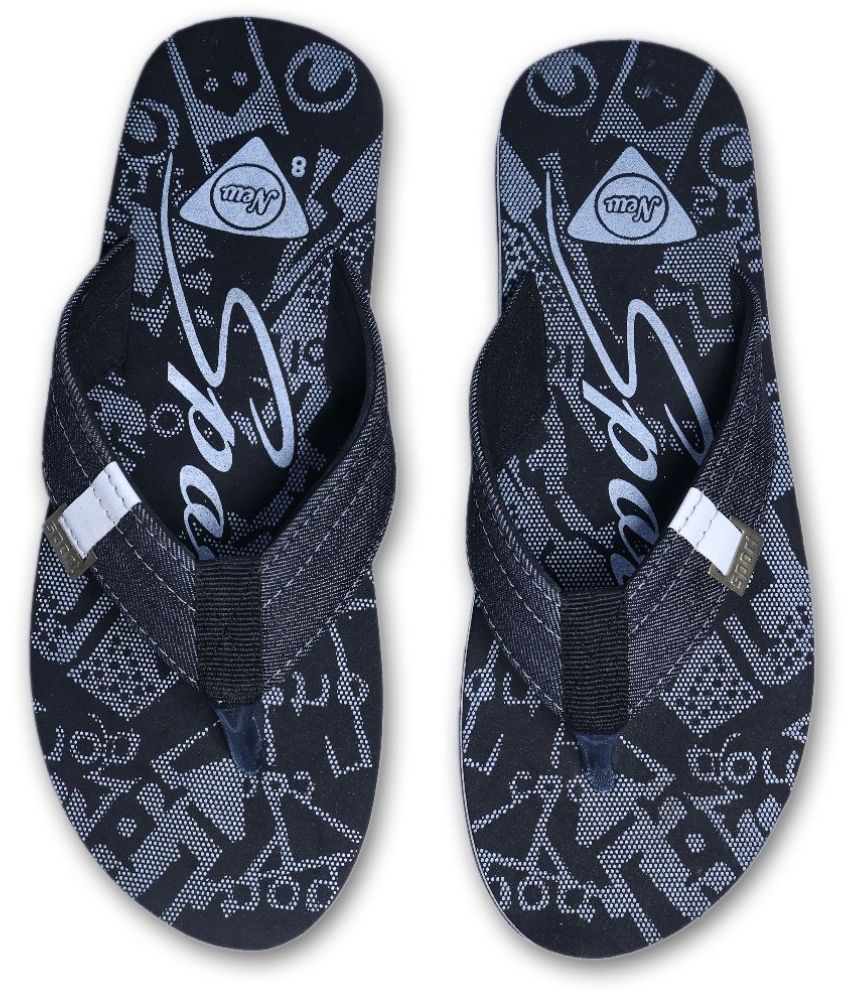     			MAAN Black Men's Thong Flip Flop