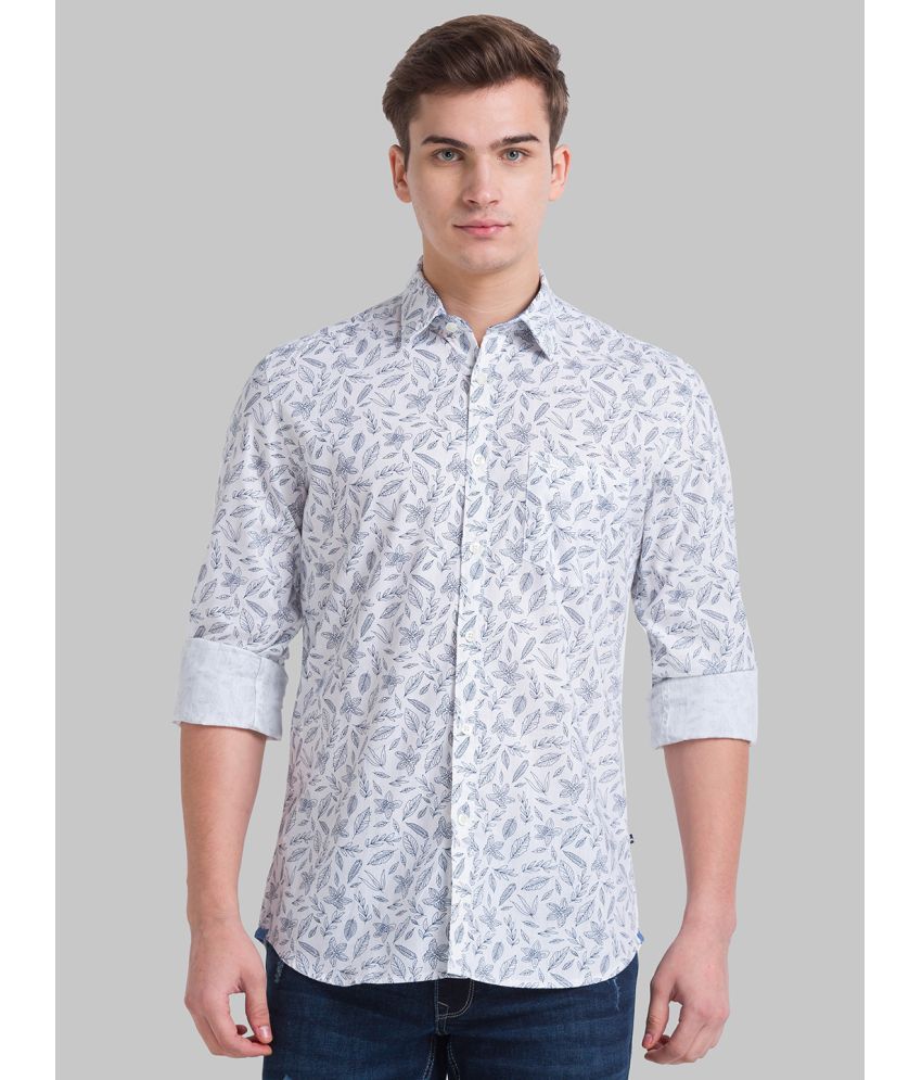     			Parx 100% Cotton Slim Fit Printed Full Sleeves Men's Casual Shirt - White ( Pack of 1 )