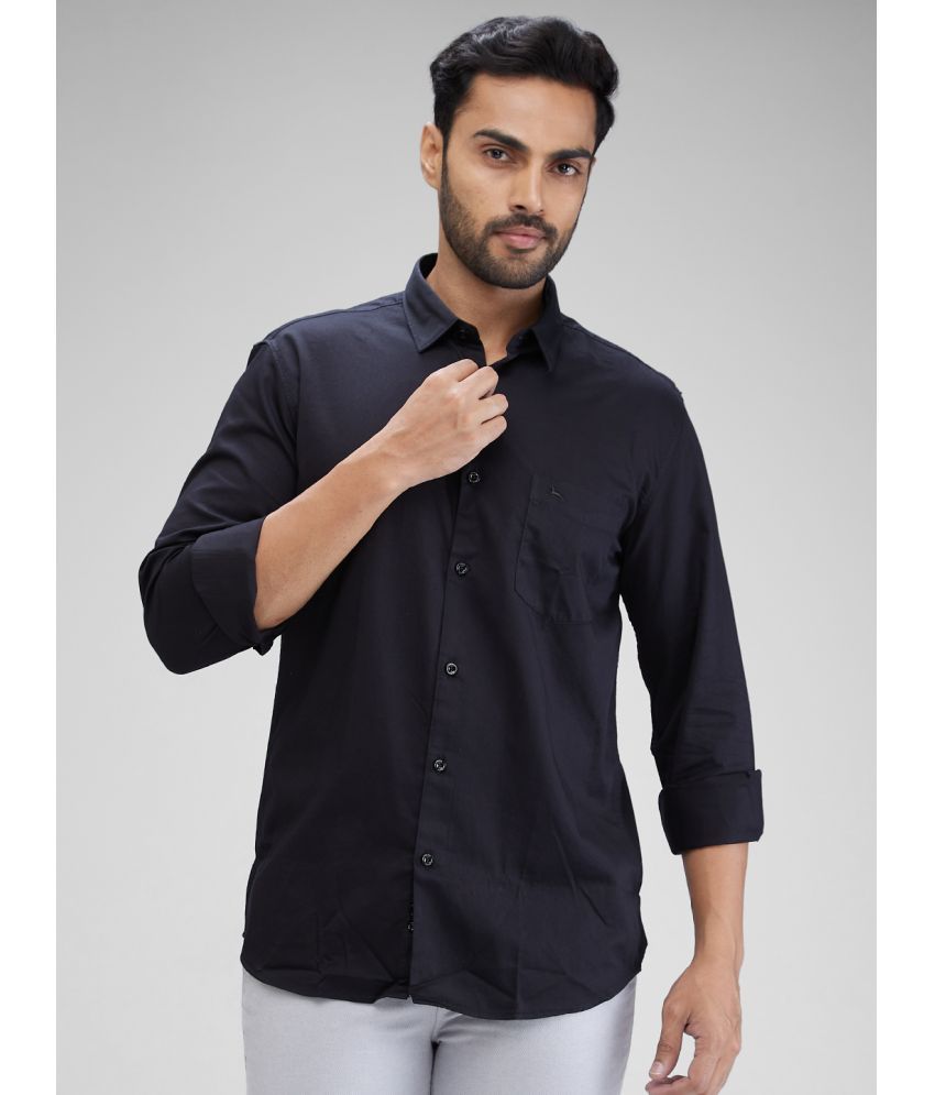     			Parx 100% Cotton Slim Fit Solids Full Sleeves Men's Casual Shirt - Black ( Pack of 1 )