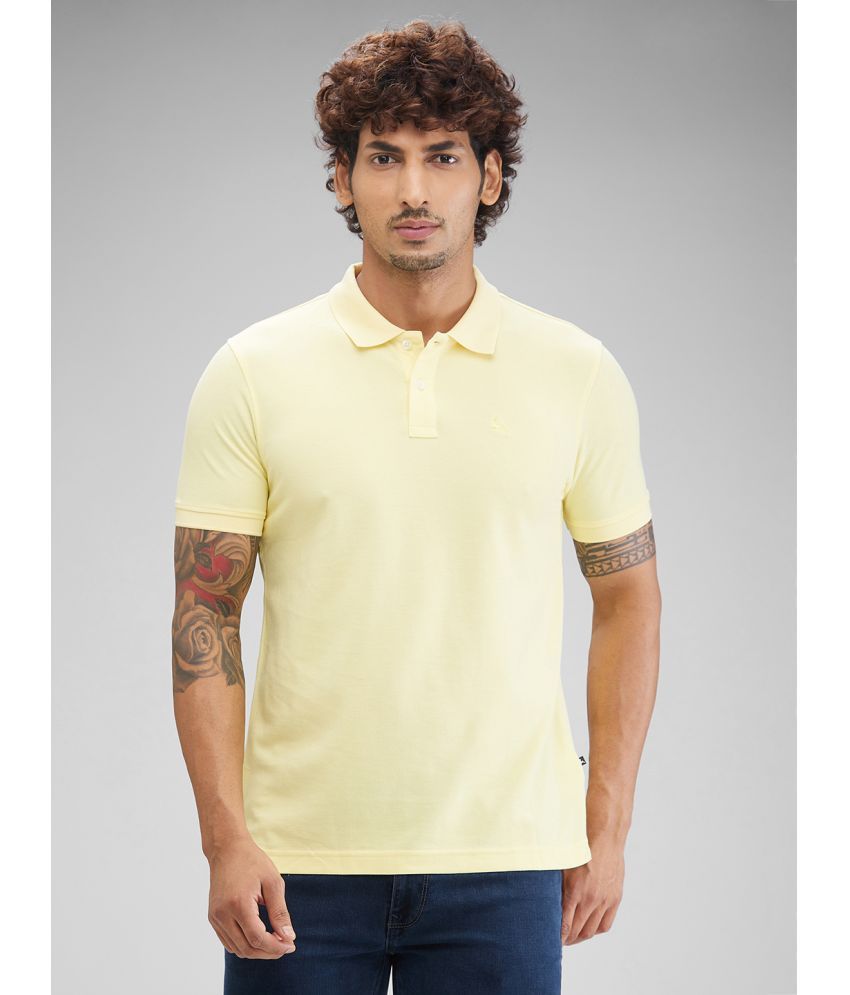     			Parx Cotton Blend Regular Fit Solid Half Sleeves Men's Polo T Shirt - Yellow ( Pack of 1 )