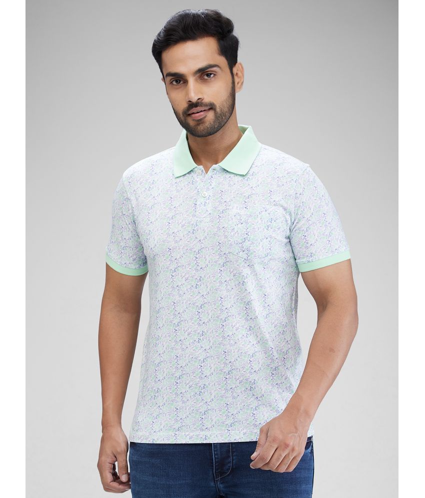     			Parx Cotton Regular Fit Printed Half Sleeves Men's Polo T Shirt - Green ( Pack of 1 )