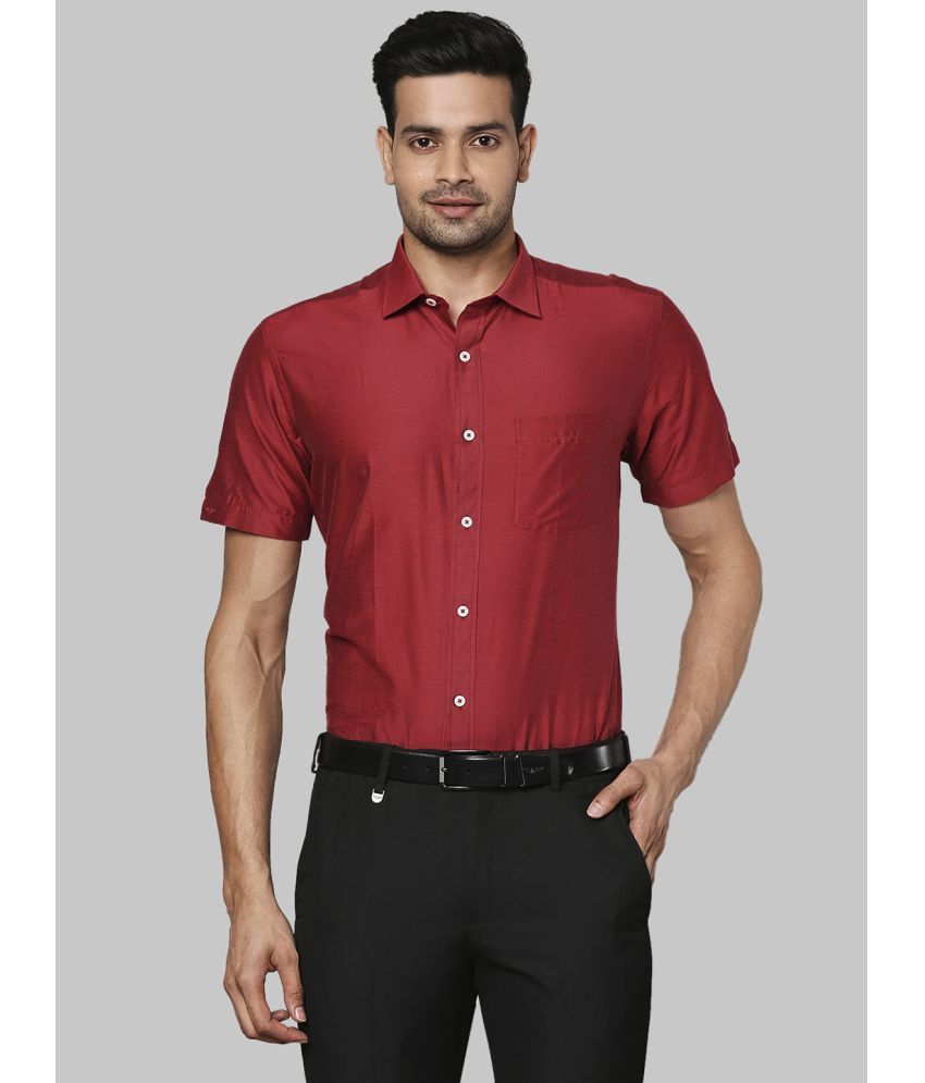     			Park Avenue Cotton Blend Regular Fit Full Sleeves Men's Formal Shirt - Red ( Pack of 1 )