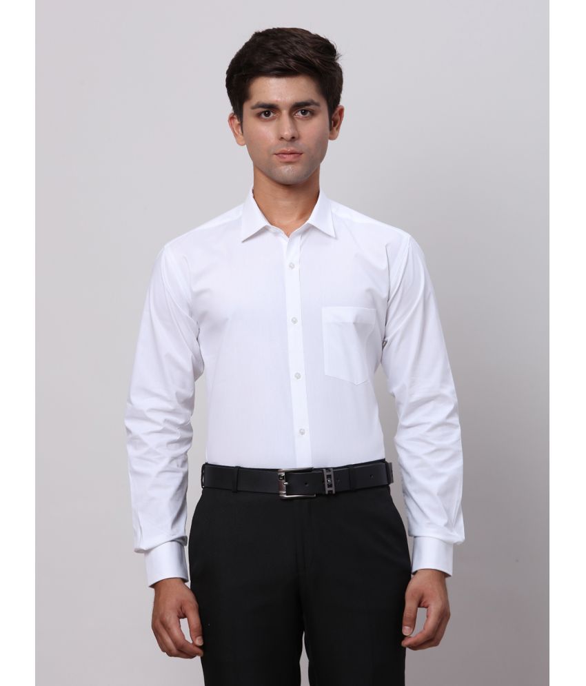     			Park Avenue Cotton Blend Slim Fit Full Sleeves Men's Formal Shirt - White ( Pack of 1 )