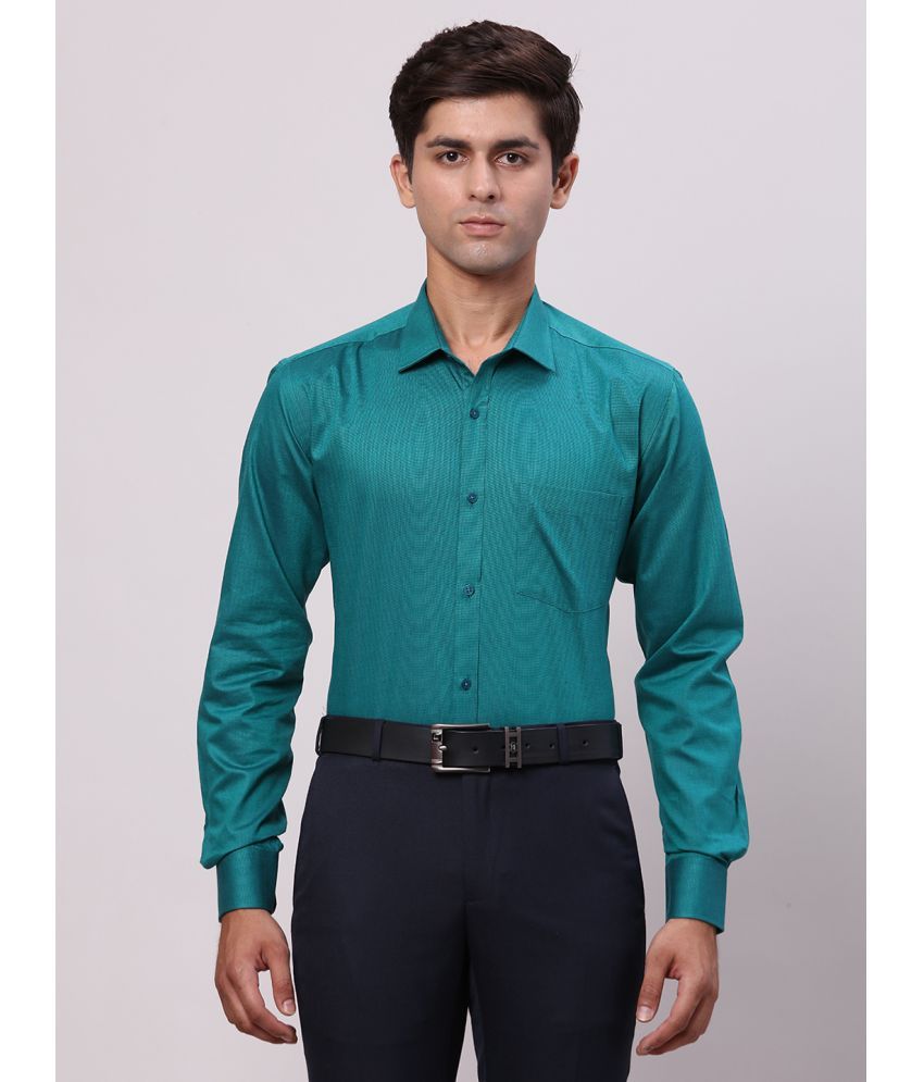     			Park Avenue Cotton Slim Fit Full Sleeves Men's Formal Shirt - Green ( Pack of 1 )