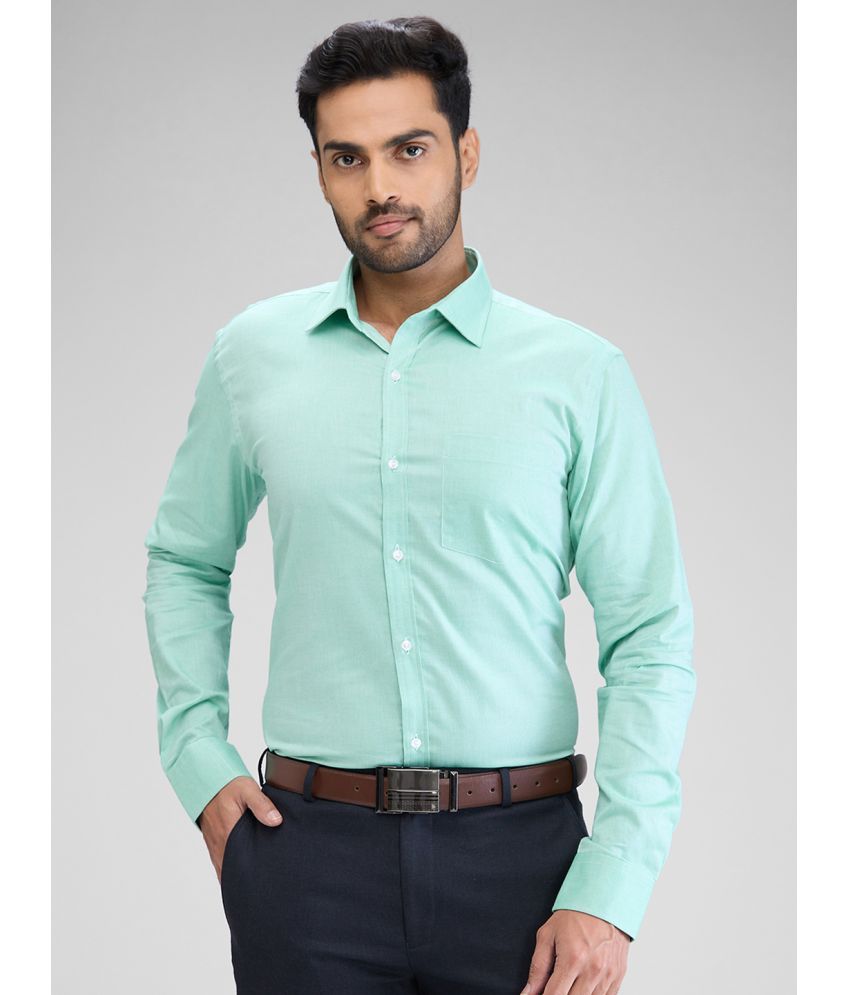     			Park Avenue Cotton Slim Fit Full Sleeves Men's Formal Shirt - Green ( Pack of 1 )