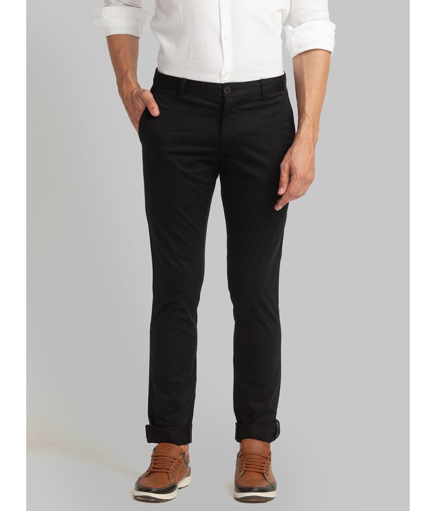     			Parx Tapered Flat Men's Chinos - Black ( Pack of 1 )