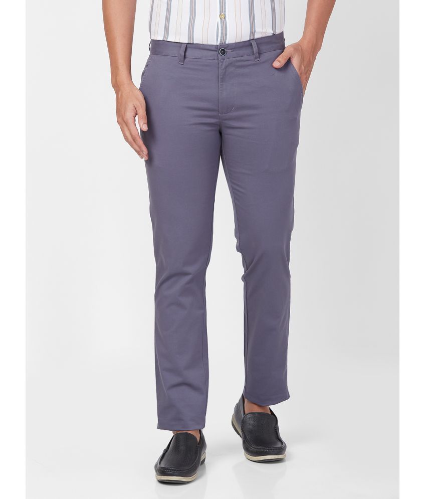     			Parx Tapered Flat Men's Chinos - Grey ( Pack of 1 )