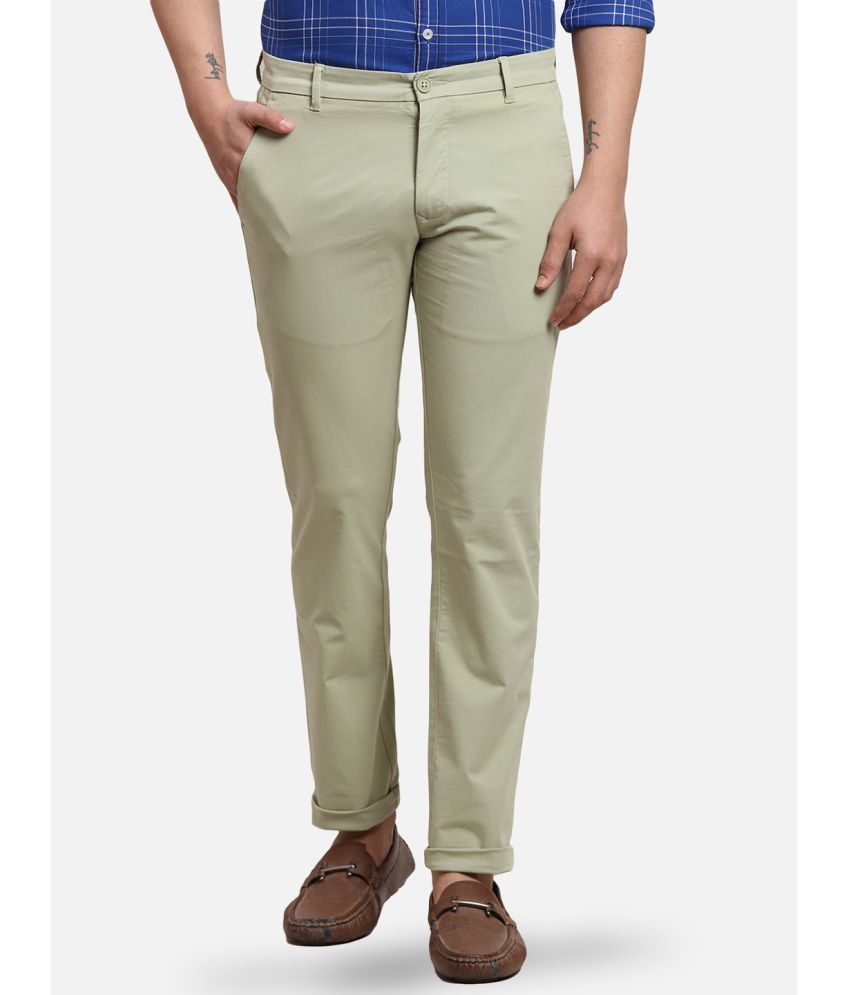     			Parx Tapered Flat Men's Chinos - Green ( Pack of 1 )