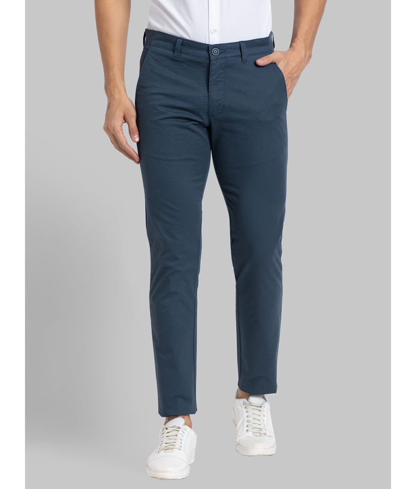     			Parx Tapered Flat Men's Chinos - Blue ( Pack of 1 )