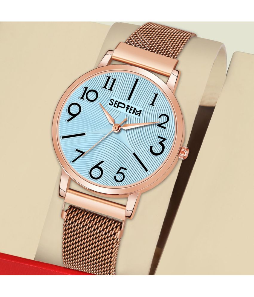     			Septem Rose Gold Metal Analog Men's Watch