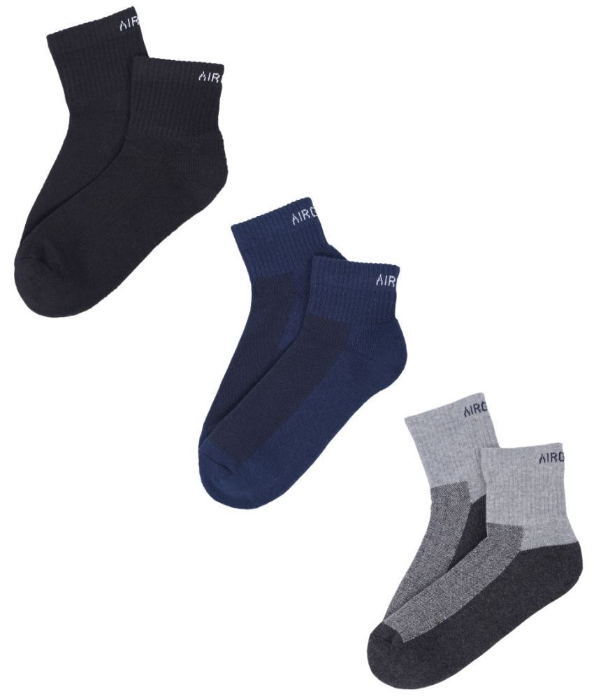     			AIR GARB Cotton Men's Colorblock Multicolor Ankle Length Socks ( Pack of 3 )