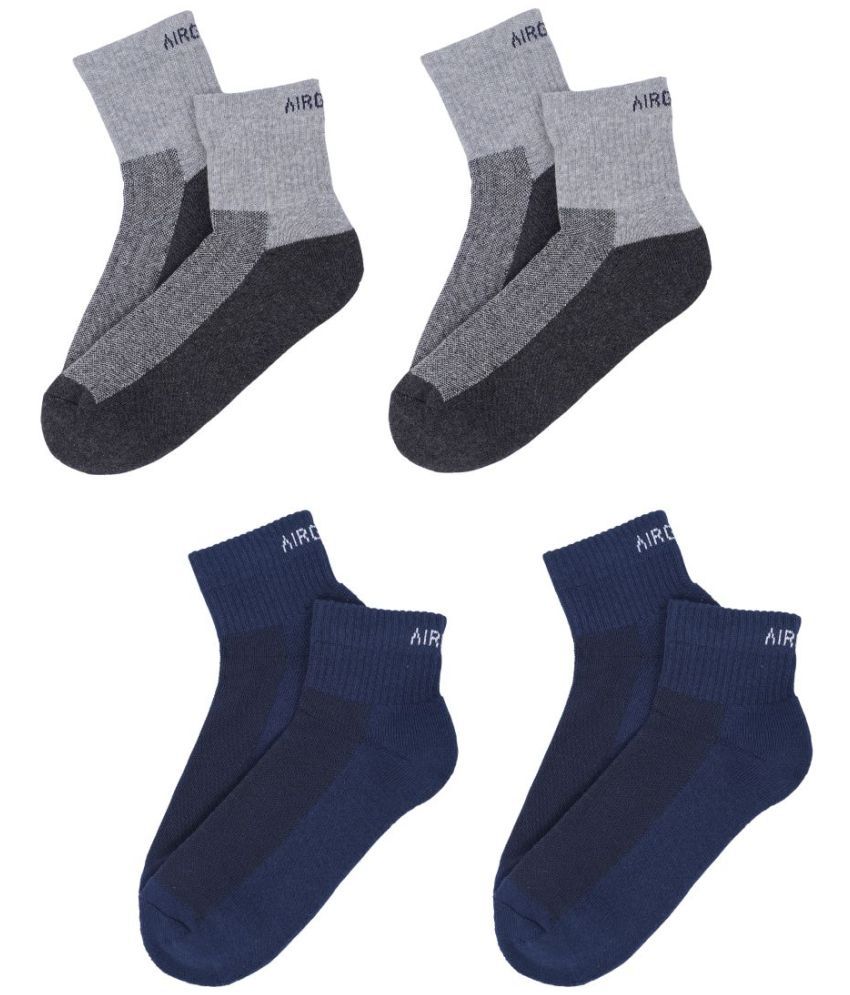     			AIR GARB Cotton Men's Colorblock Multicolor Ankle Length Socks ( Pack of 4 )