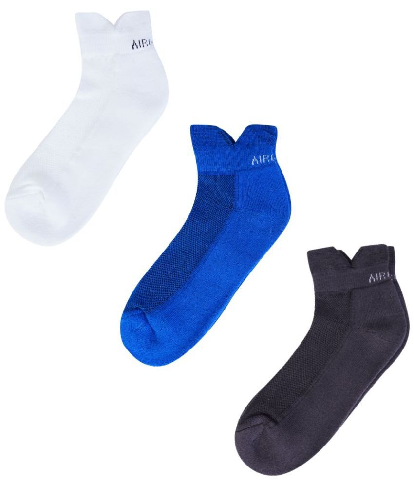     			AIR GARB Cotton Men's Self Design Multicolor Low Ankle Socks ( Pack of 3 )