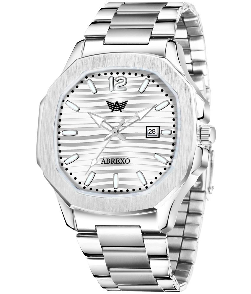     			Abrexo Silver Stainless Steel Analog Men's Watch