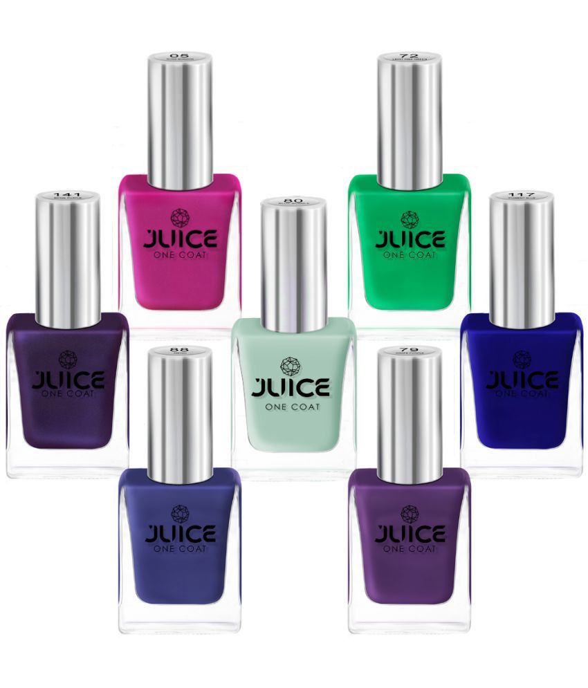     			Juice Multi Glossy Nail Polish 77 ( Pack of 7 )