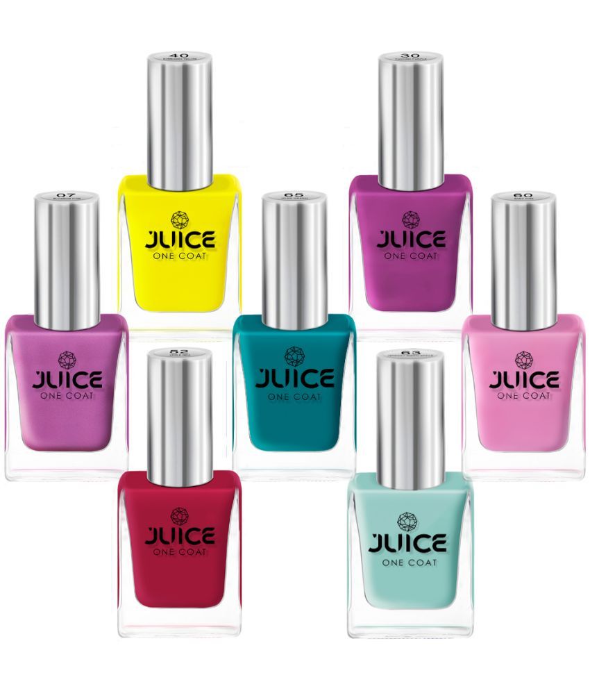     			Juice Multi Glossy Nail Polish 77 ( Pack of 7 )