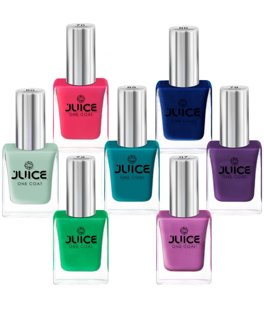     			Juice Multi Glossy Nail Polish 77 ( Pack of 7 )