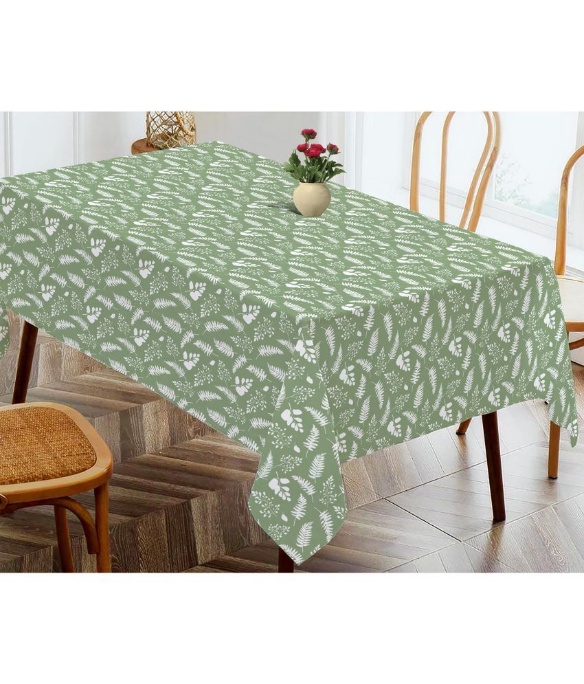     			Oasis Hometex Printed Cotton 4 Seater Rectangle Table Cover ( 152 x 138 ) cm Pack of 1 Green