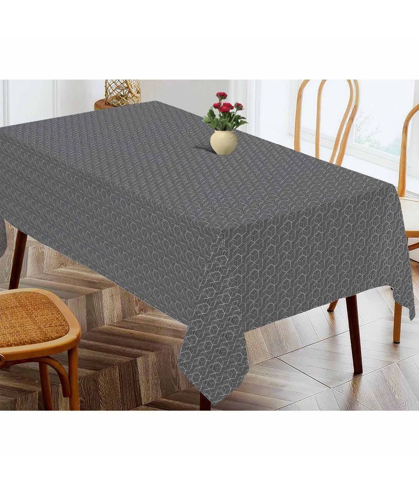     			Oasis Hometex Printed Cotton 4 Seater Rectangle Table Cover ( 152 x 138 ) cm Pack of 1 Black