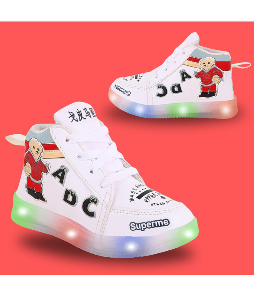    			RICKENBAC - White Boy's LED Shoes ( 1 Pair )