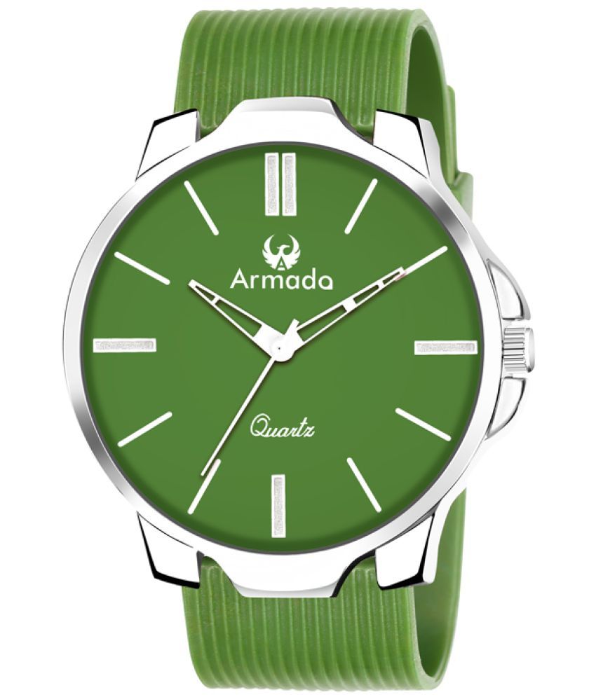     			Armado Green Silicon Analog Men's Watch