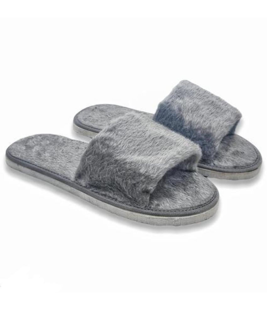     			BoomBeauty Gray Women's Slip On Heels