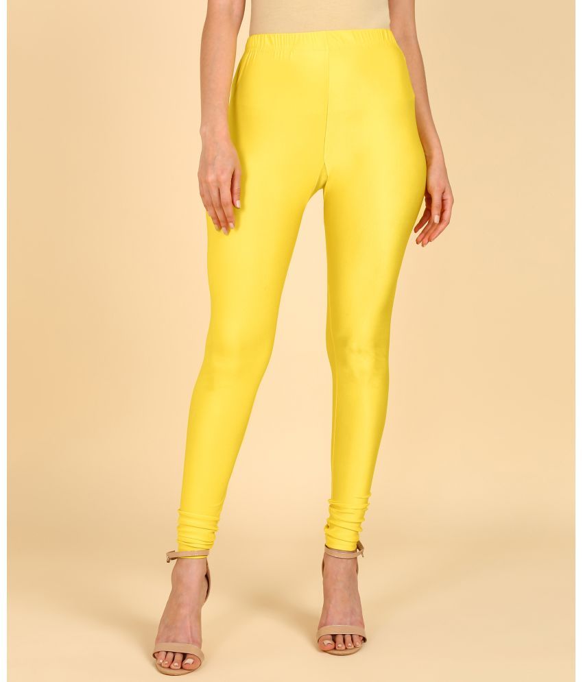     			Colorscube - Yellow Lycra Women's Churidar ( Pack of 1 )