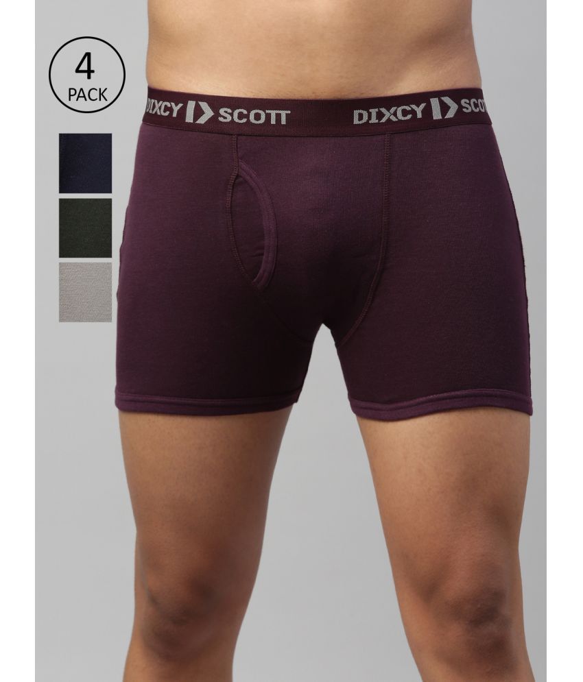     			Dixcy Scott Maximus Multicolor Cotton Men's Trunks ( Pack of 4 )