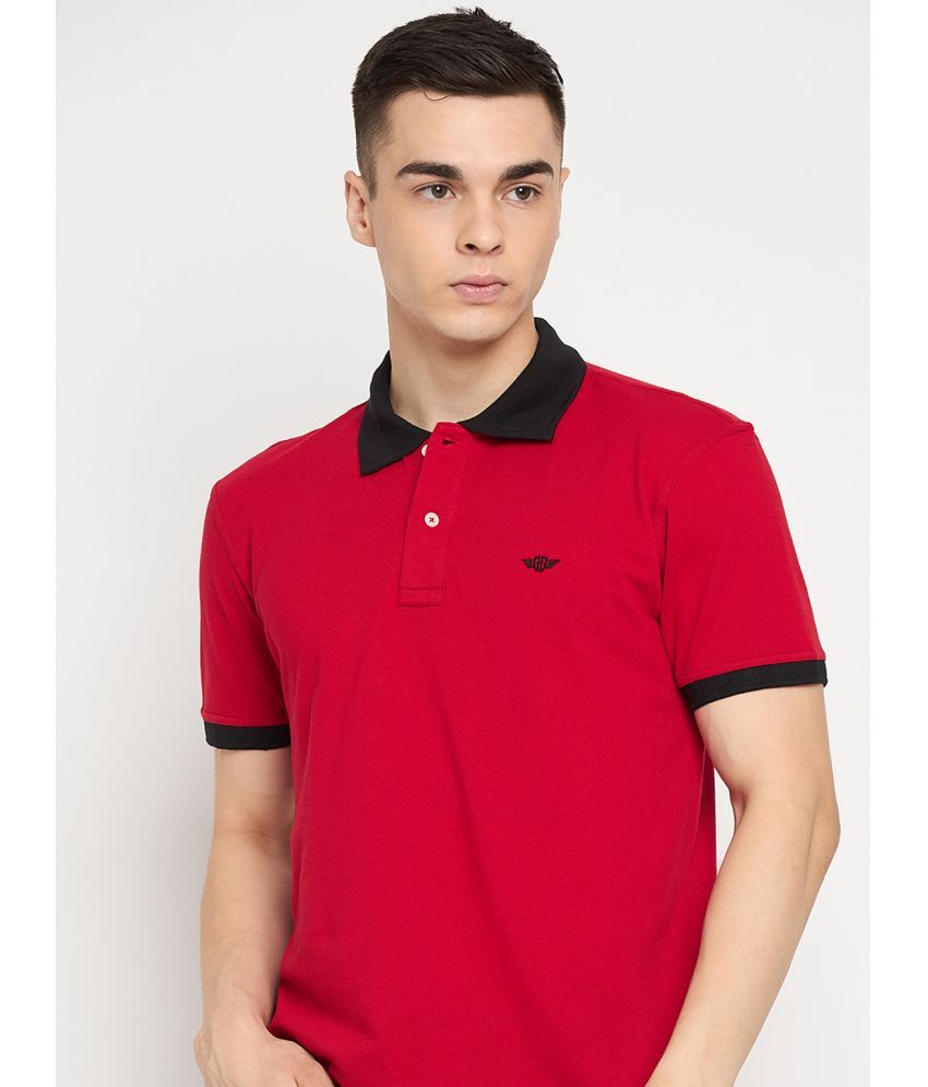     			GET GOLF Pack of 1 Cotton Blend Regular Fit Solid Half Sleeves Men's Polo T Shirt ( Red )