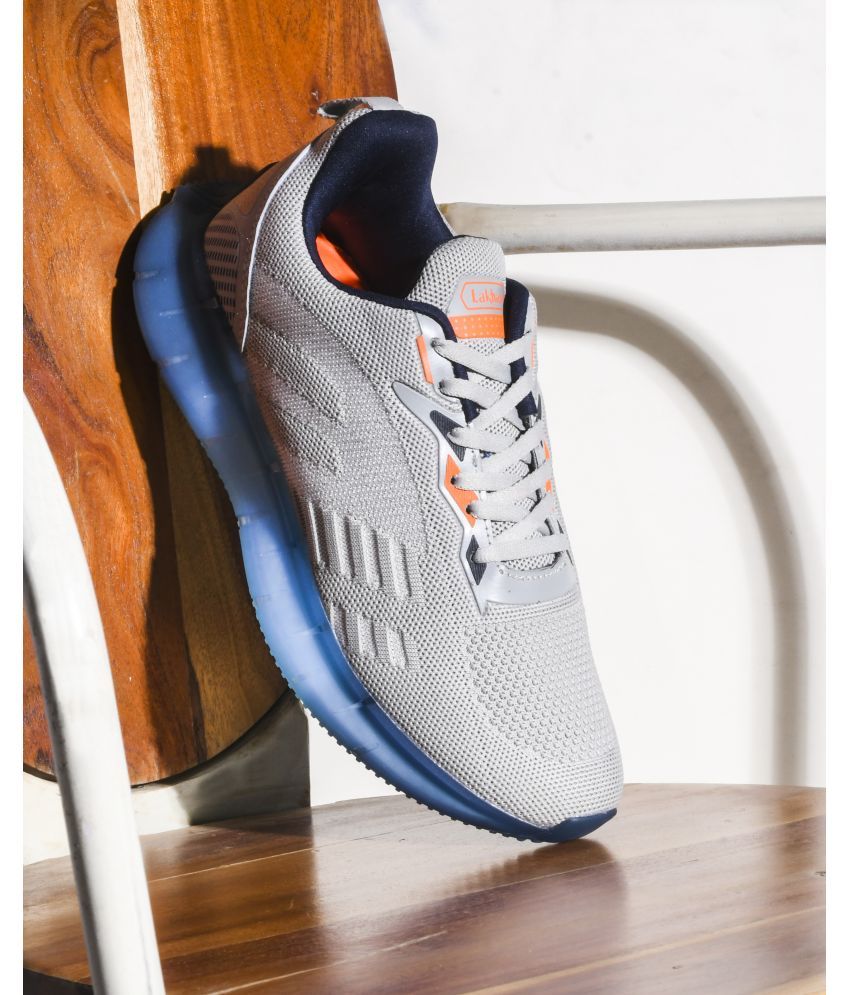     			Lakhani Aashirwad E-1503_L.Grey-Orange Gray Men's Sports Running Shoes