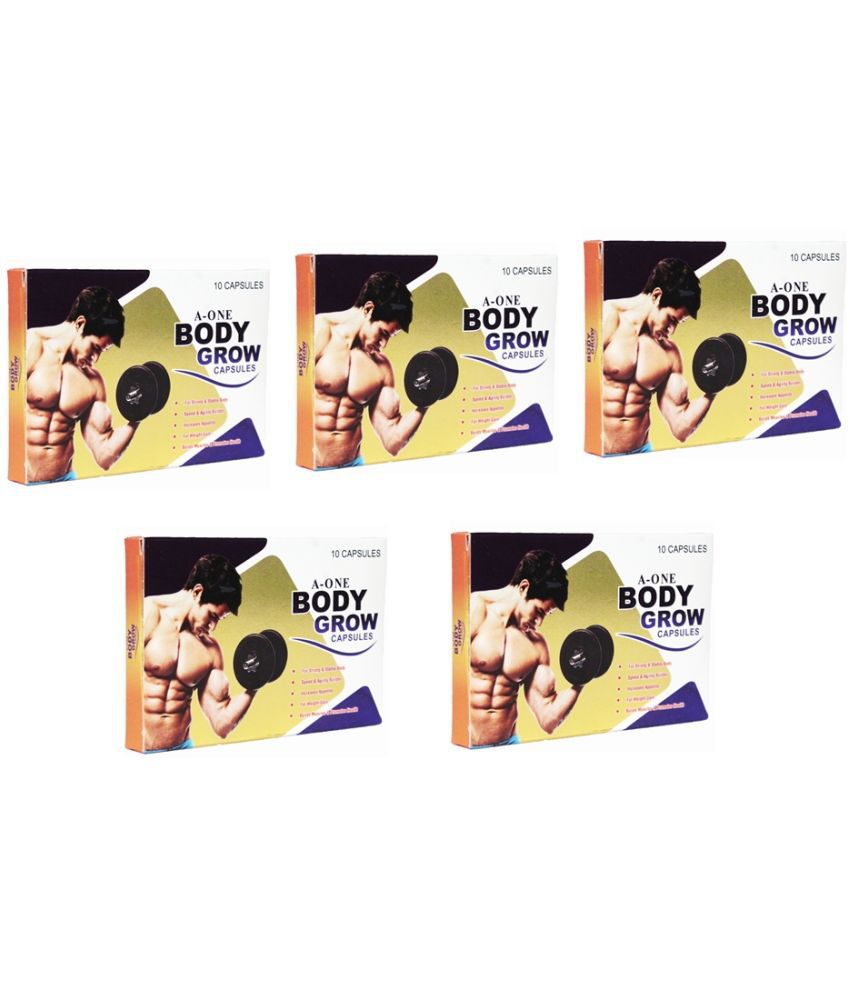     			Rikhi A One Body Grow Capsule 10 no.s Unflavoured Pack of 5