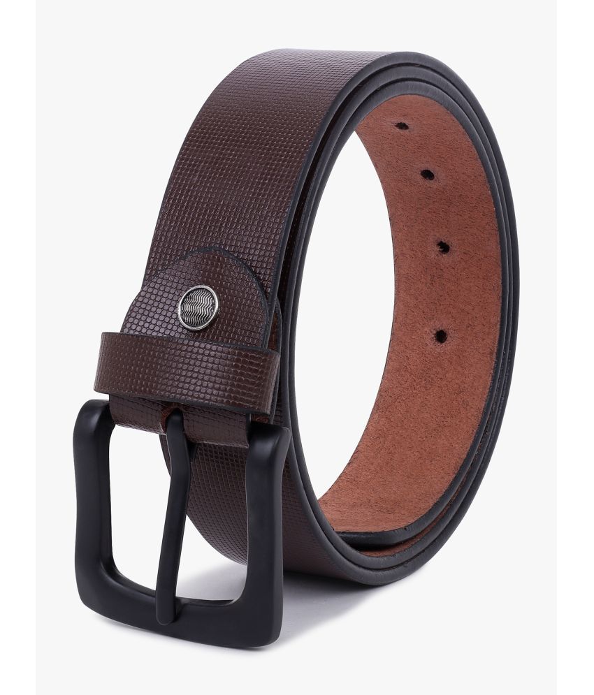     			SUNSHOPPING - Brown 100% Leather Men's Formal Belt ( Pack of 1 )