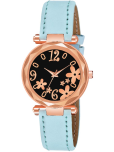 KIARVI GALLERY Blue Leather Analog Womens Watch